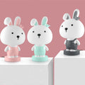 Cartoon animal LED table lamp in bear, cattle, rabbit, or tiger design with plastic shade