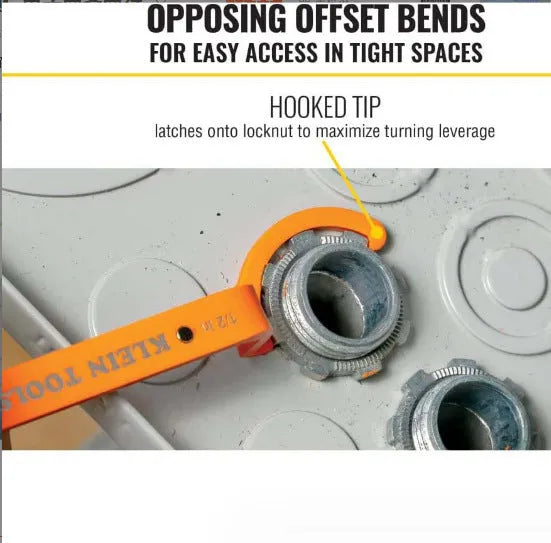 Orange, grey, and black magnetic suction wrench set with catheter lock, shown with size comparison.