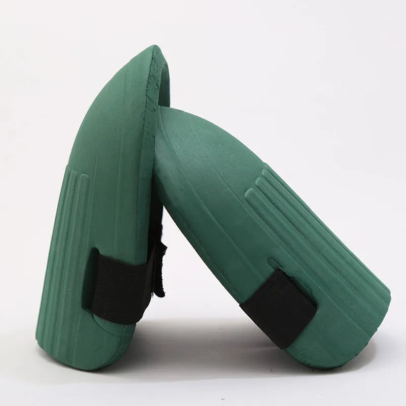 A pair of thick EVA foam knee pads for gardening, shown in one of five available colours.