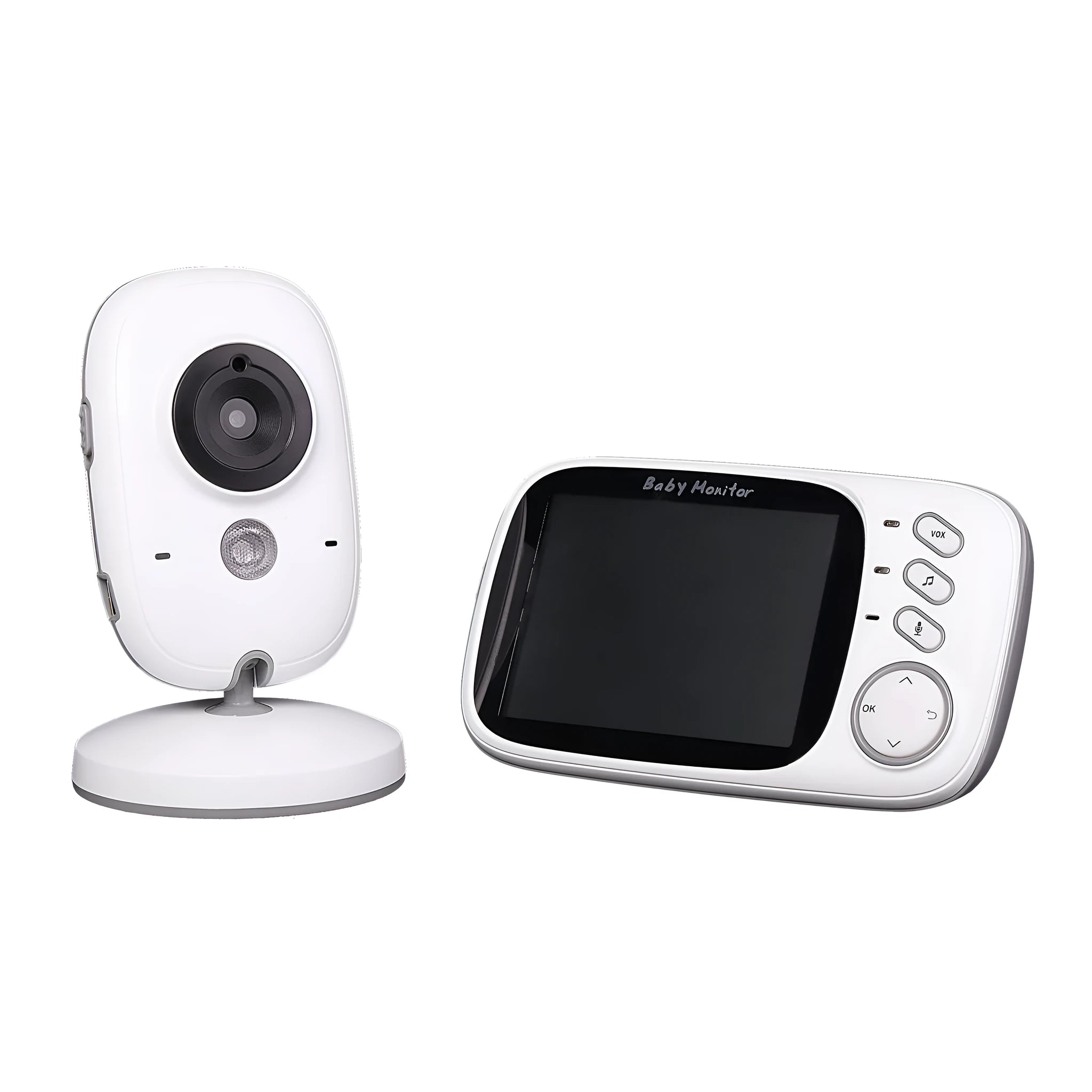 VB603 wireless baby monitor with camera unit and 3.2-inch colour LCD display screen