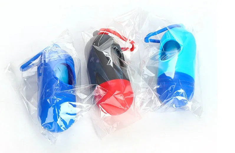 Roll of coloured pet waste bags for dog poop cleanup, showing size of 22.5 by 30 centimetres.
