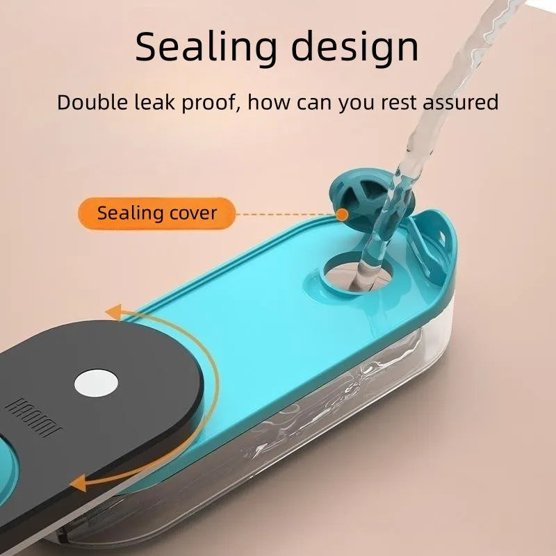 Portable pet water bottle with foldable silicone drinking bowl for dogs and cats