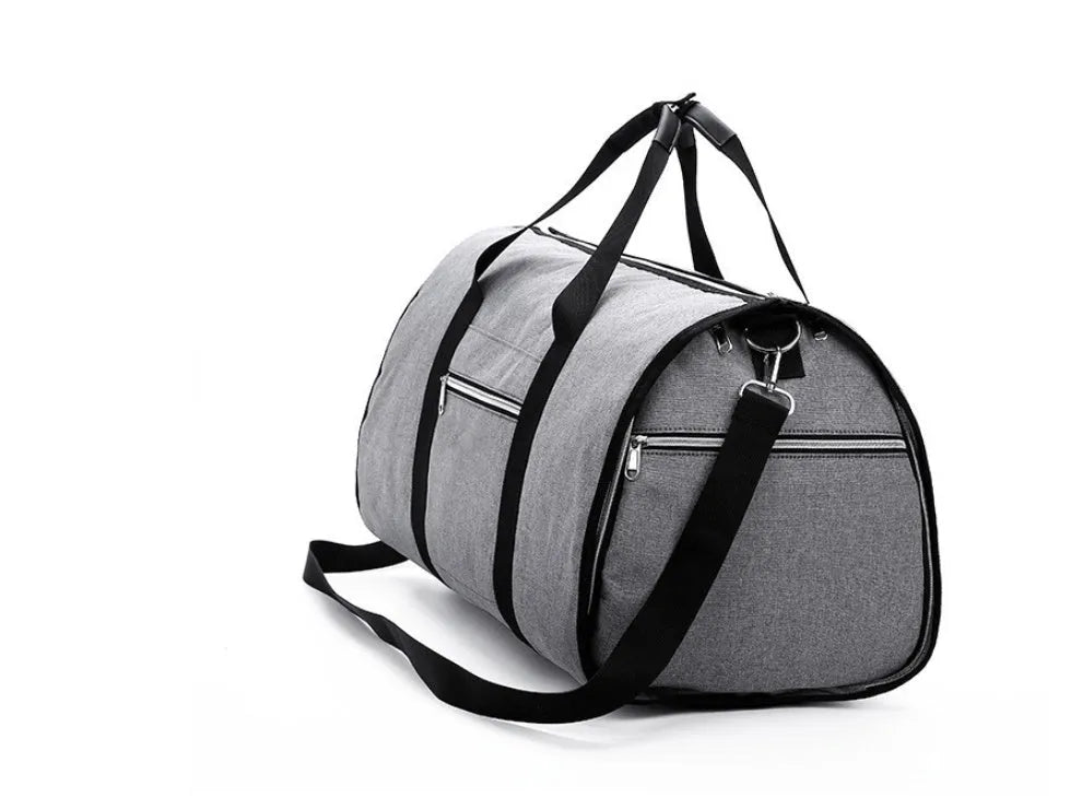 Medium cylinder travel bag in waterproof Oxford cloth with zipper opening and internal pocket