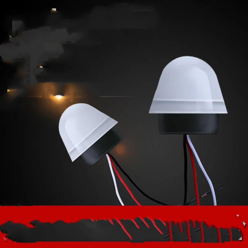 White automatic induction street lamp with 3-5 metre sensor range for 220V outdoor lighting