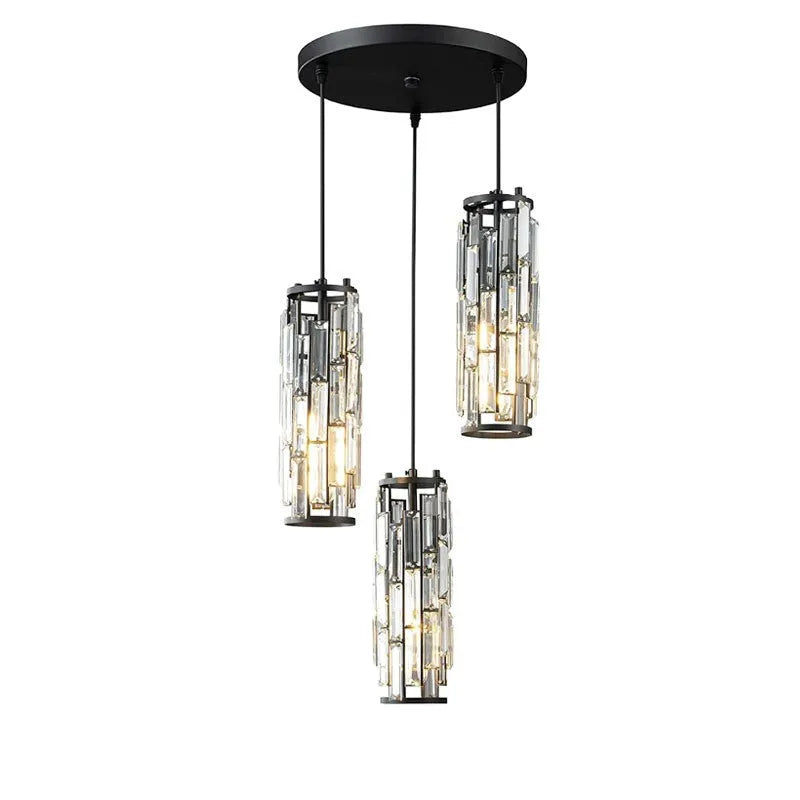 Single head industrial LED pendant light in black, gold, or chrome finish
