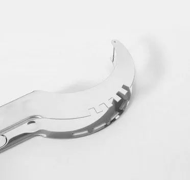 Silver stainless steel fruit cutter for watermelon hami melon pitaya pawpaw measuring 20.5 by 2.5 cm