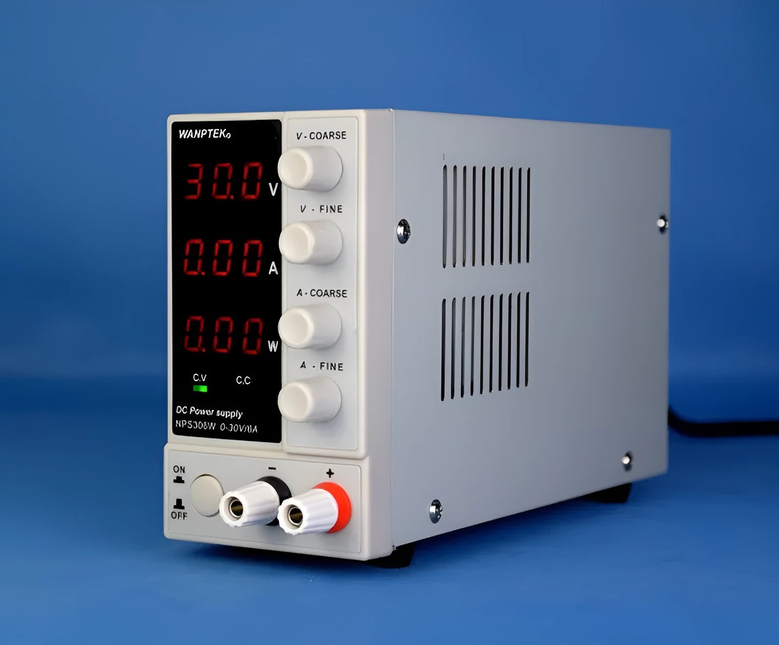 White S605W adjustable DC power supply unit with voltage and current controls for electronics repair