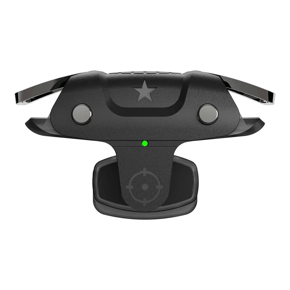 Black F5 mobile phone game controller showing joystick and buttons.