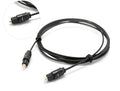 OD2.2 digital audio optical fibre cable with slim 2.2mm profile and optical connectors.