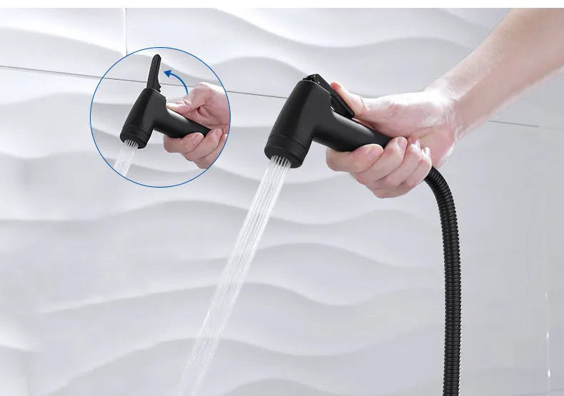 Handheld ABS plastic bathroom cleaning nozzle with rain spray function for toilet and pet washing