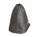 Black leather car shift lever dust cover for Toyota Corolla measuring 15.2 by 12.9 by 2.3 cm