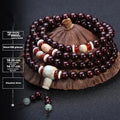 Men's rosewood bracelet with 108 beads in a choice of lapis lazuli or turquoise style.