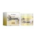 114g body butter moisturising cream with shea butter and vanilla extract in a white round tub