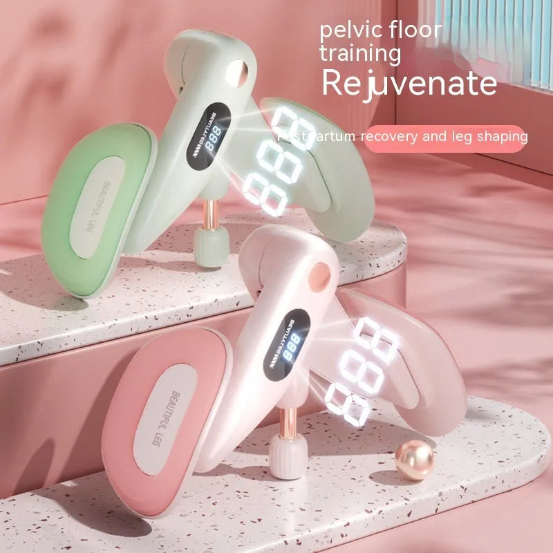 Pelvic floor muscle trainer device with counting function in gray colour