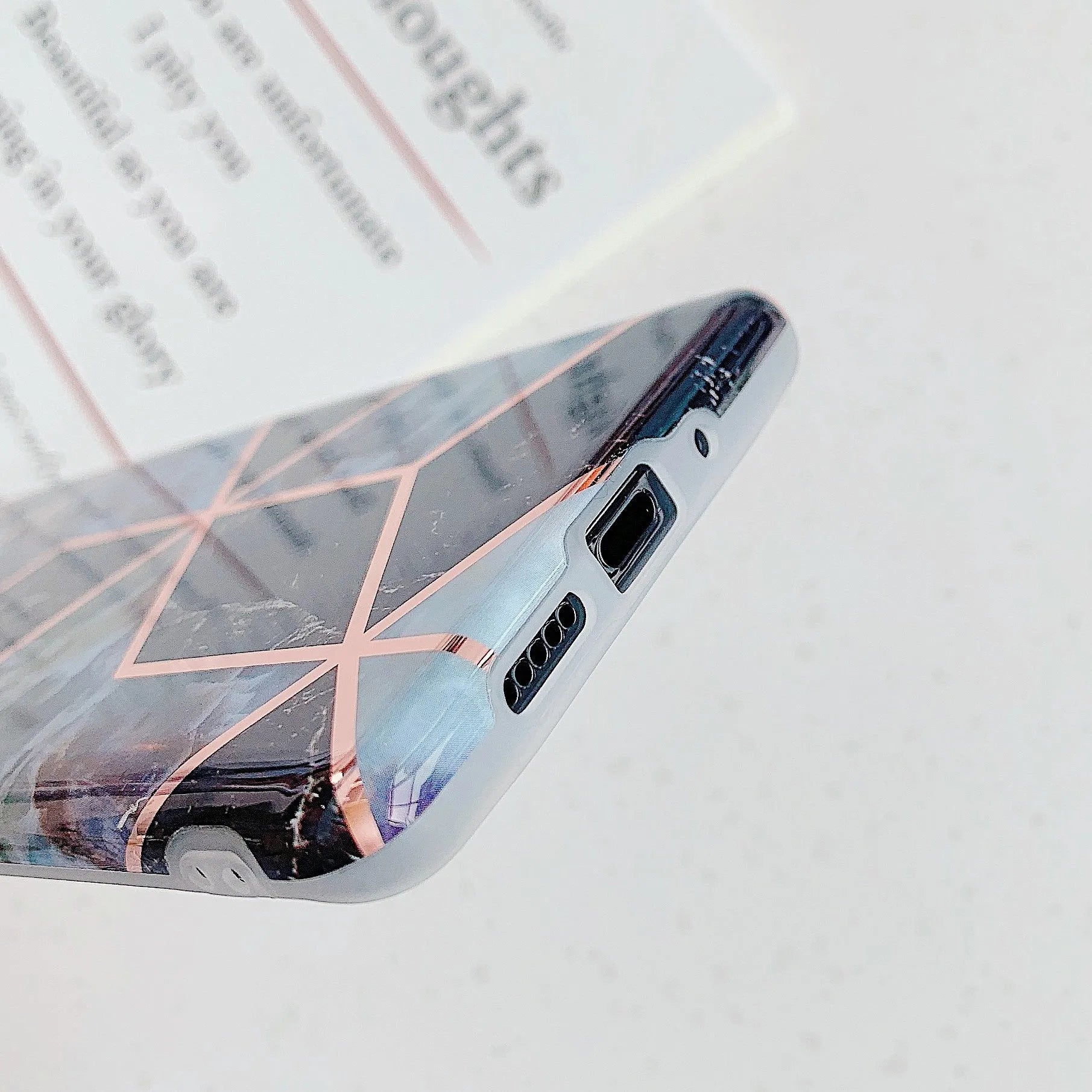 Electroplated marble mobile phone case for Huawei and Samsung smartphones