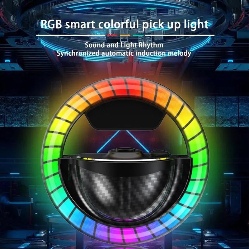 Black phantom LED aromatherapy lamp machine with ultrasonic mist spray and rhythm lighting effects