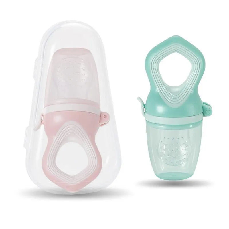 Silicone baby pacifier set light pink light green food grade PP bisphenol A free 120 degrees temperature resistance