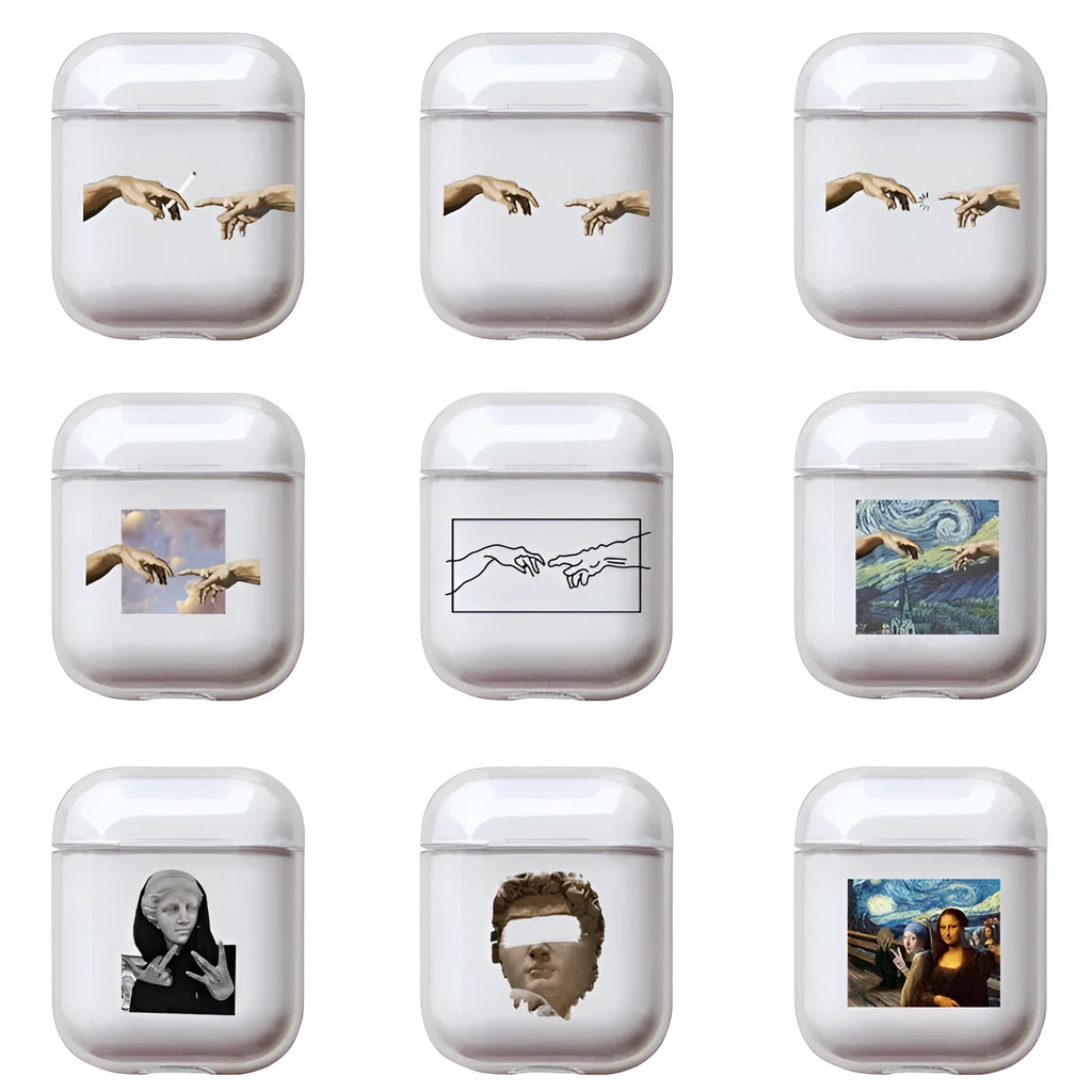 Transparent protective cover for Apple AirPods and AirPods Pro charging cases