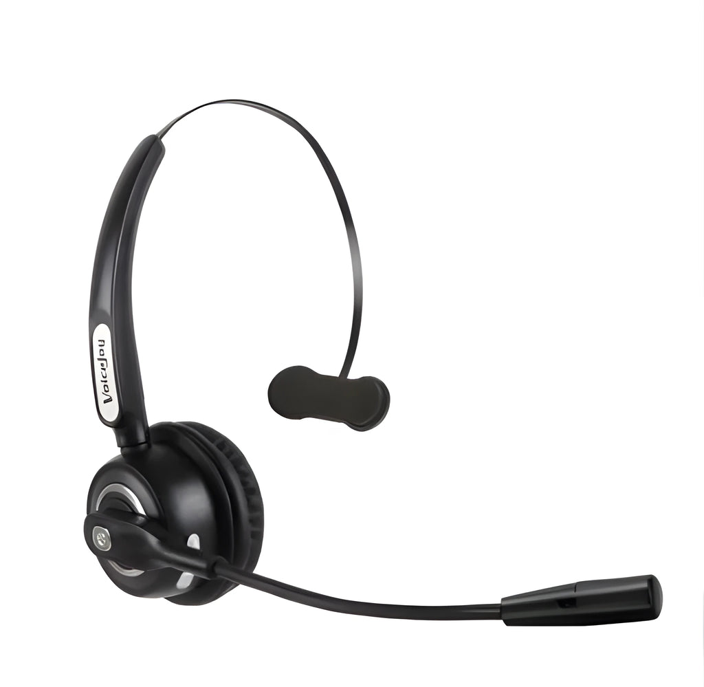 Truck driver Bluetooth headset with microphone featuring noise cancelling technology for office and professional use