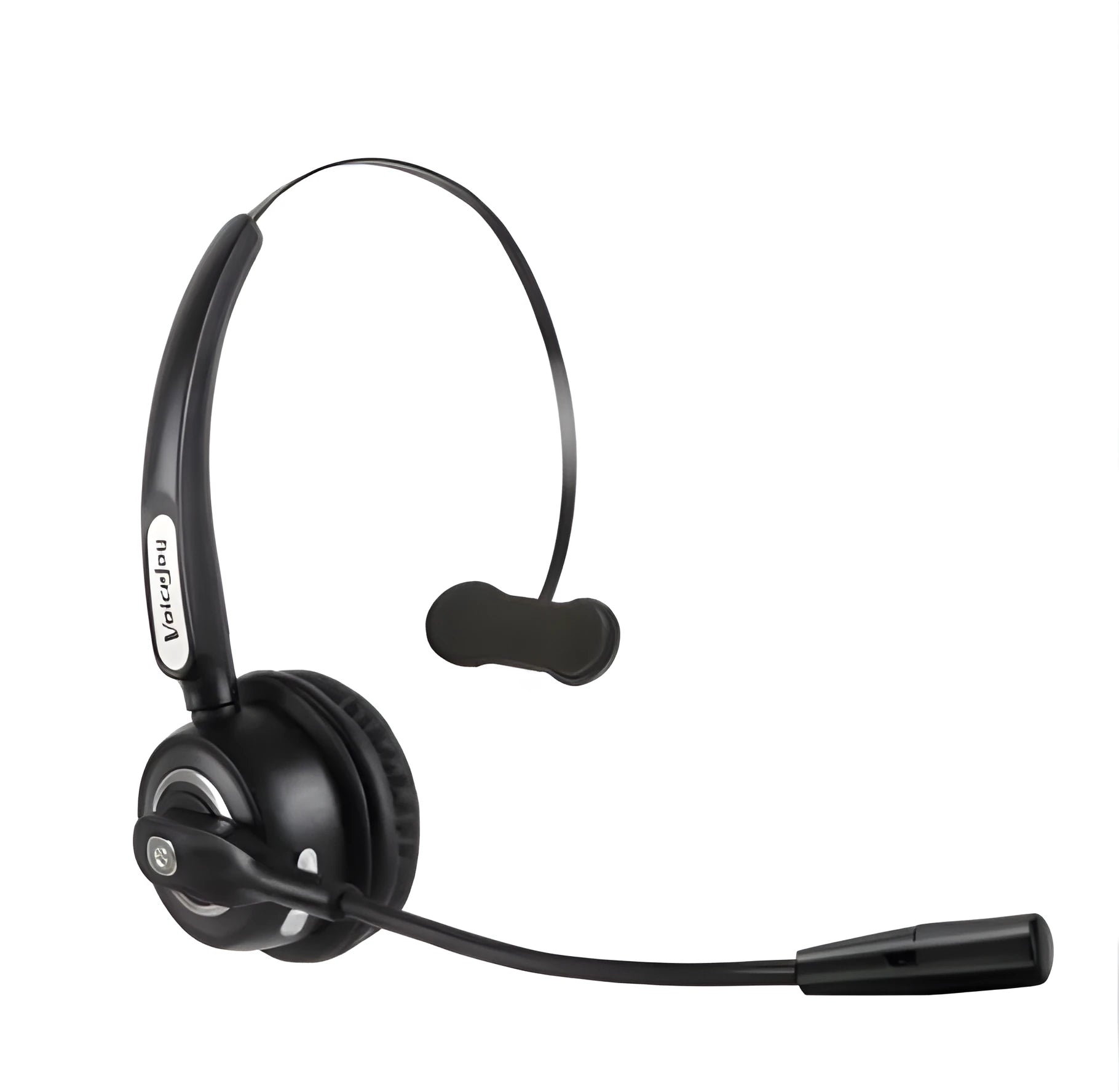 Truck driver Bluetooth headset with microphone featuring noise cancelling technology for office and professional use