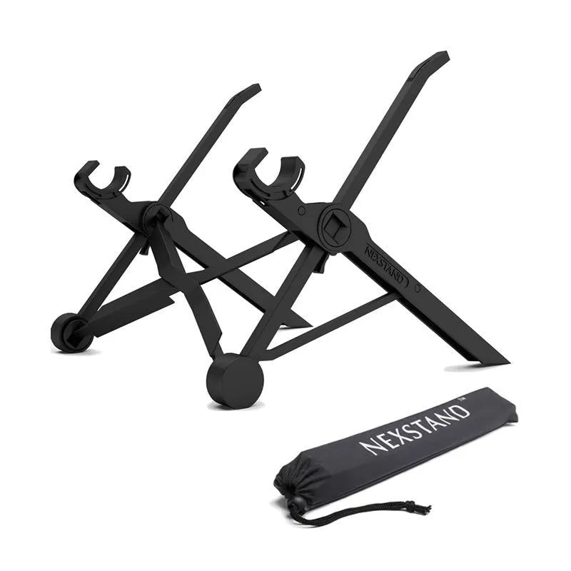 Portable folding laptop stand in sagacious black colour with carrying case