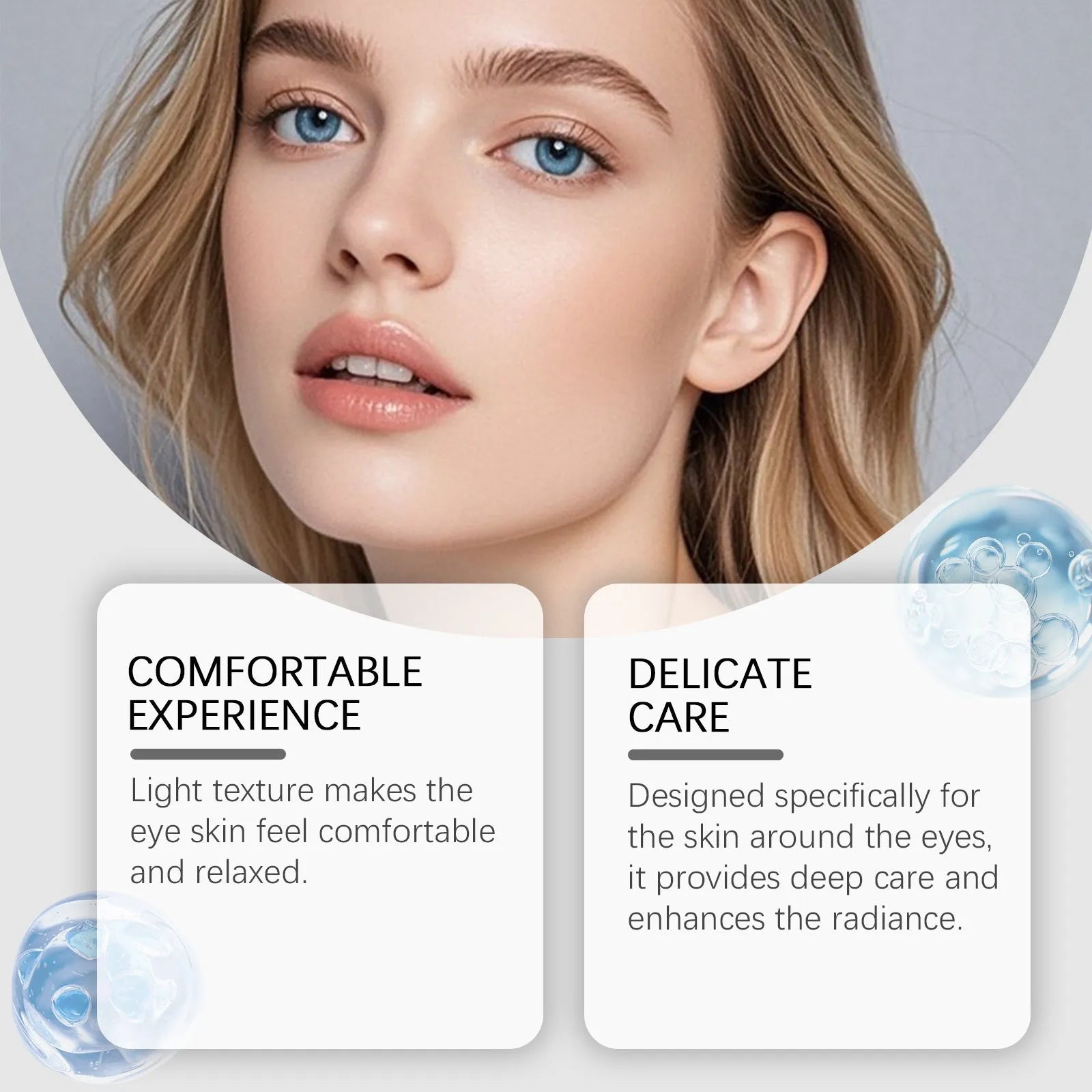 20g moisturising eye cream tube with ceramide EOS and tripeptide copper-1 ingredients