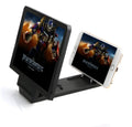 Black and white folding 3D mobile phone screen amplifier and stand with radiation protection