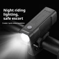 USB rechargeable bicycle headlight with quick release strap bracket for handlebar mounting