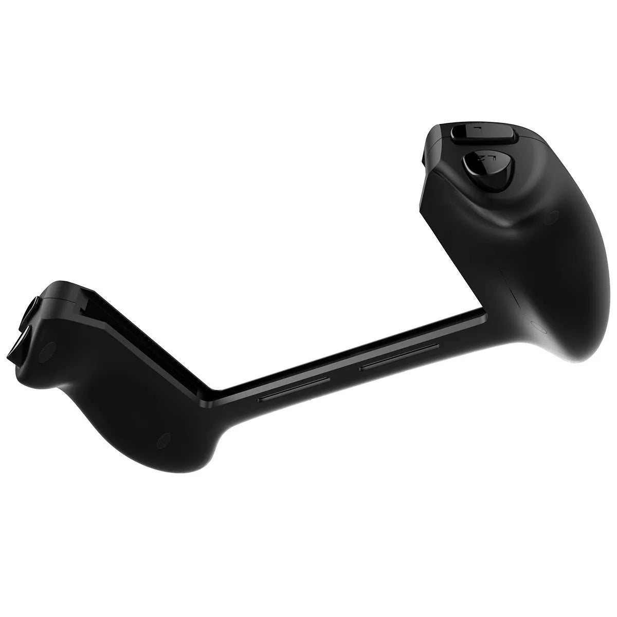 Black Nintendo Switch wireless gamepad controller with curved ergonomic grips and textured analogue sticks.