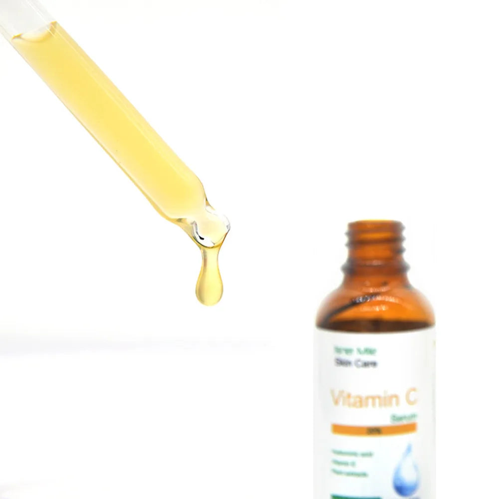 30ml glass bottle of Vitamin C undiluted skin care essence for brightening and hydration