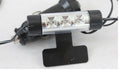 Compact blue LED car interior footwell light with 60mm length and 16mm diameter, rotating head and cable