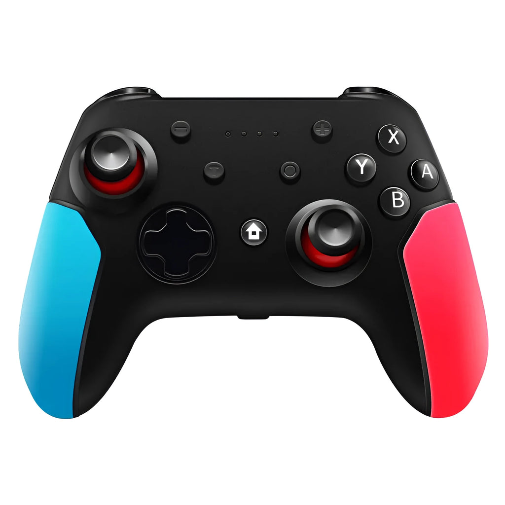Bluetooth gamepad for Switch, PC and Android with two-tone blue and red colour options