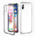 Transparent shockproof TPU phone case for iPhone on a table