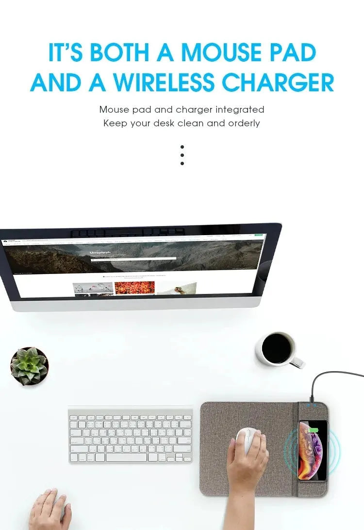 Foldable cloth wireless charging pad showing fabric surface and flexible folding design