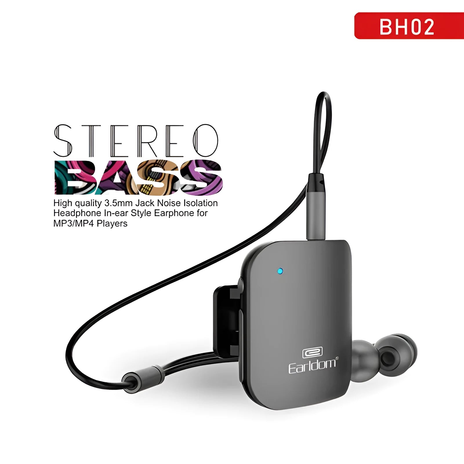 Bluetooth lavalier headphones with 10-metre wireless range in multiple colour options