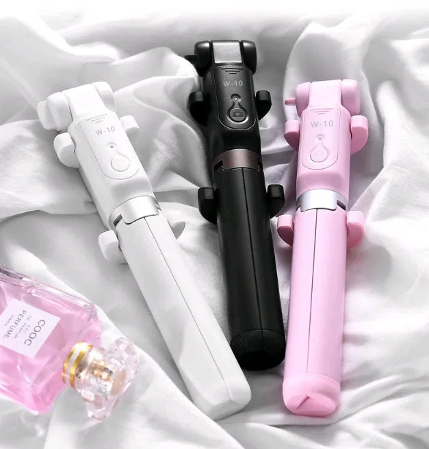 Aluminium alloy Bluetooth selfie stick with remote control and extendable phone clip