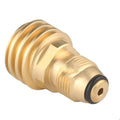 Brass gas adapter with external taper thread and gold finish for 7mm domestic gas connections