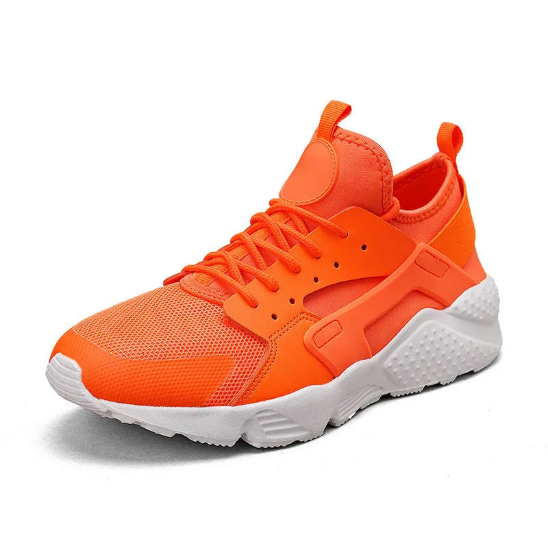 Men's mesh casual shoes with cross strap in green, red, or yellow colours