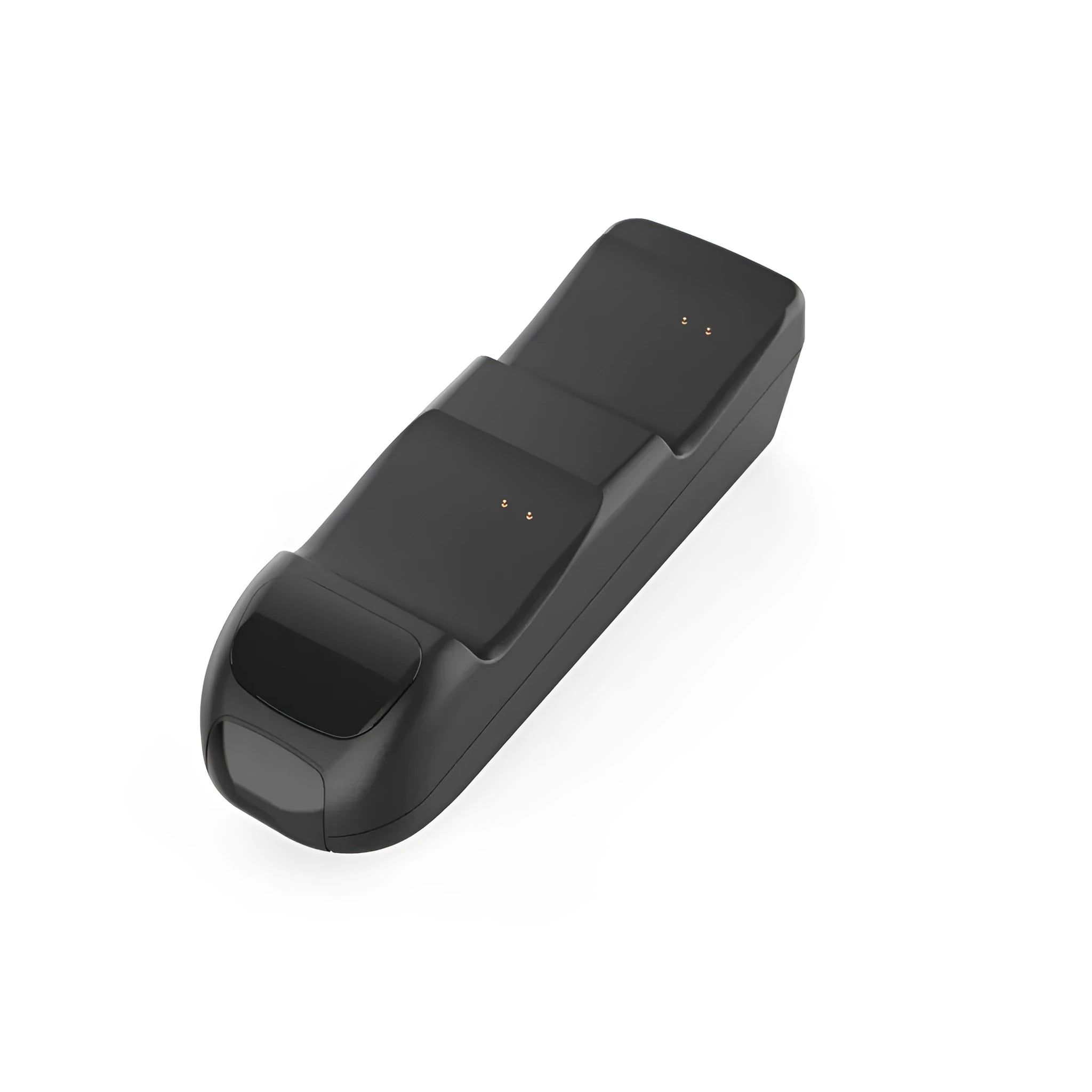 Black Xbox Series X/S dual controller charging station with LED lights and two battery packs on dock.