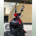 Golden crown feather motorcycle helmet decoration with multiple feather length options