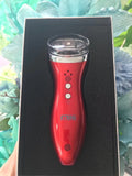 Mini ultrasonic scalpel home portable beauty device for facial firming in purple colour isolated on white background