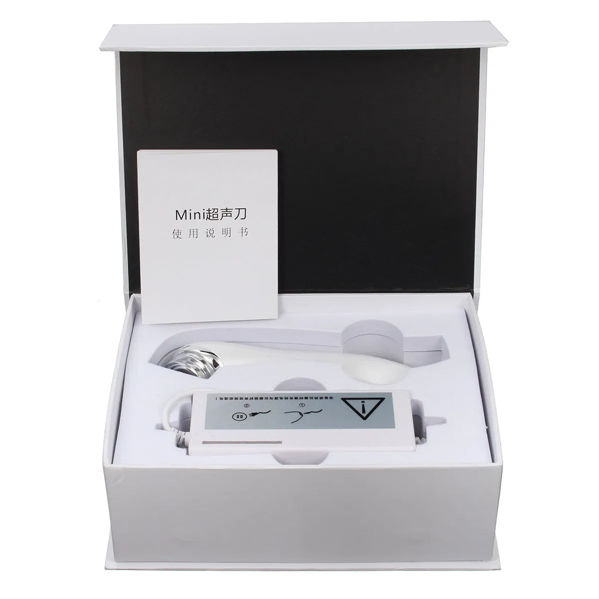 Mini ultrasonic scalpel home portable beauty device for facial firming in purple colour isolated on white background
