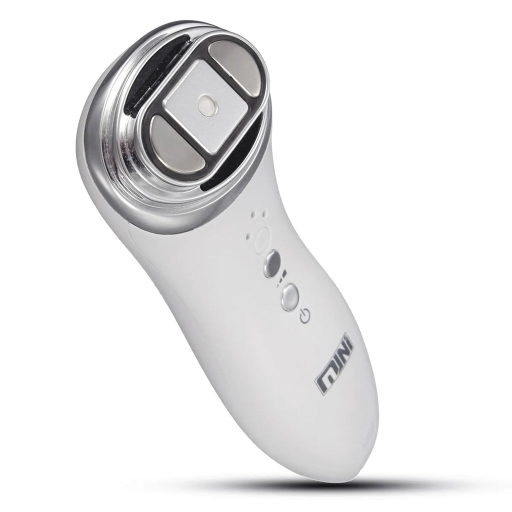 Mini ultrasonic scalpel home portable beauty device for facial firming in purple colour isolated on white background