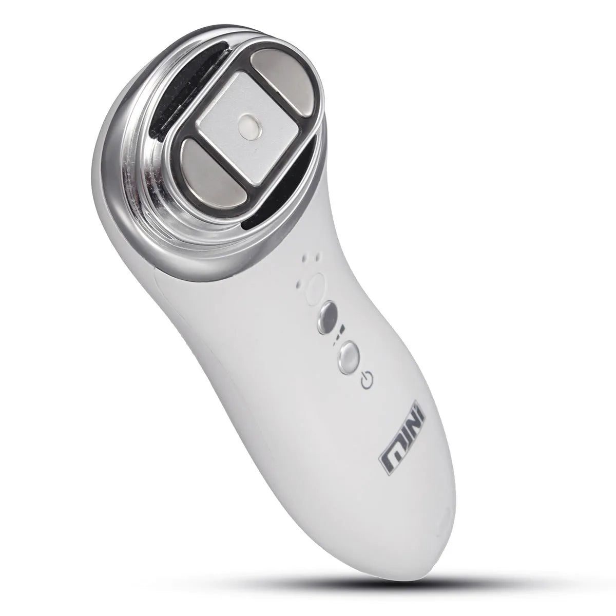 Mini ultrasonic scalpel home portable beauty device for facial firming in purple colour isolated on white background