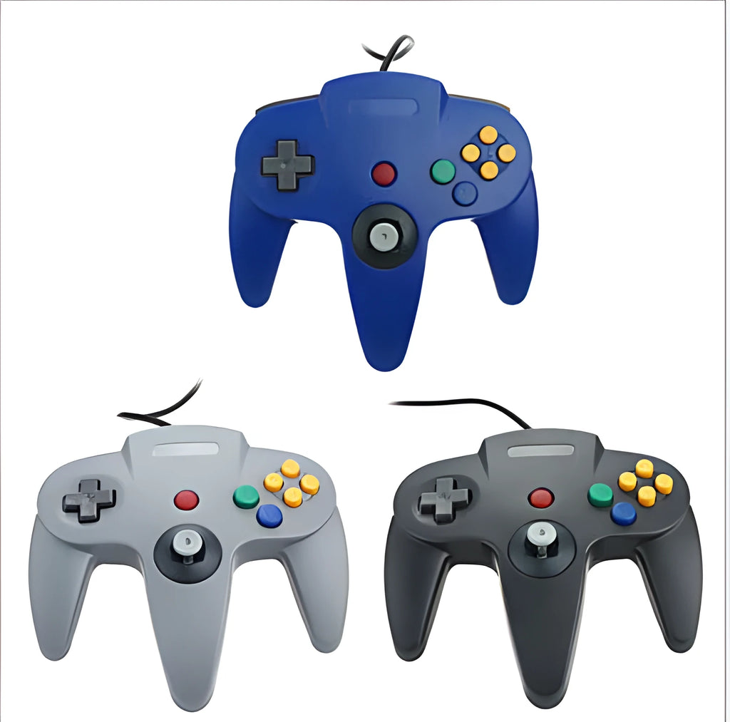 N64 style USB computer game controller in multiple colour options including transparent variants