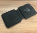 White folding magnetic wireless charging dock showing dual charging surfaces and 180-degree hinge