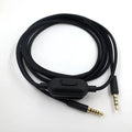 Black universal audio cable with copper wire core for digital headset connections