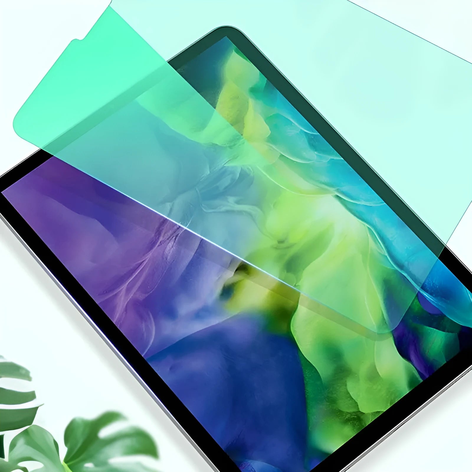 Tempered glass screen protector for iPad Pro 11 and 12.9 with green light eye protection and anti-fingerprint coating