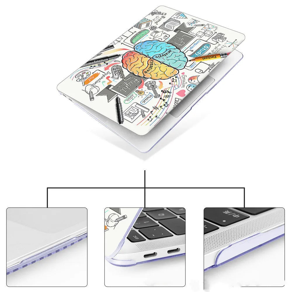 Hard shell transparent protective case for MacBook Air 13 inch, model A1932, polycarbonate cover