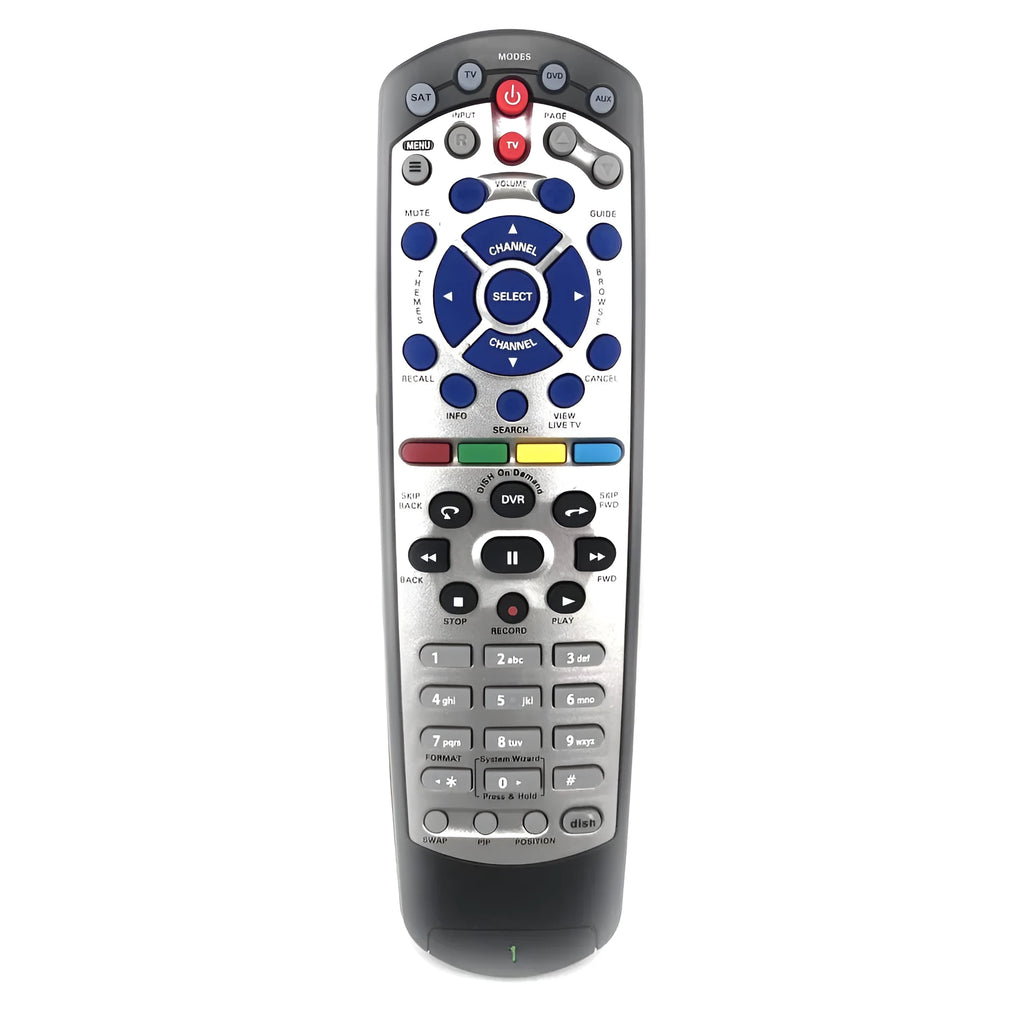 Black DISH Network universal remote control for satellite receiver replacement flat 20.1 model